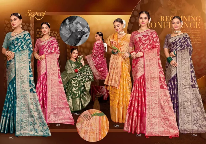 Monika Vol 11 By Saroj Designer Organza Soft Silk Sarees Wholesale Shop In Surat
